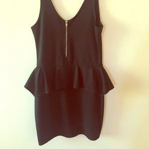 Little black peplum dress